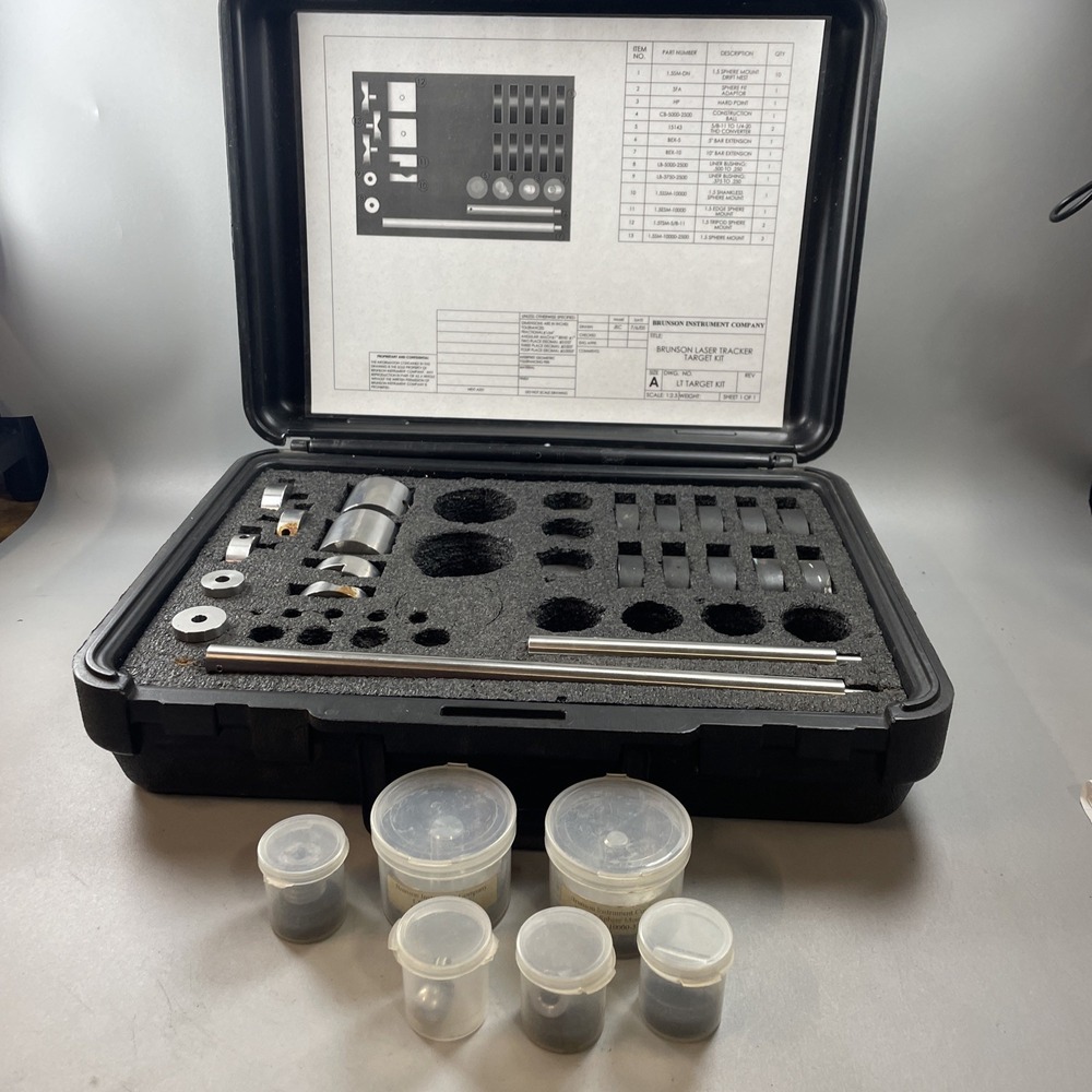 Brunson Laser Tracker Target Kit LT Target Kit Precision Metrology Tools AS/IS